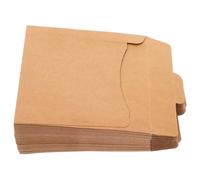 Anneome 50pièces Pochettes CD Papier Kraft Rétro Épaisses Étuis Carrés pour Protection Et Rangement Enveloppes Vintage pour Coffrets CD DVD Accessoires Emballage Polyvalents