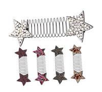 Anneome 5pcs Peignes à Cheveux en Plastique D'étoile pour Femmes, Accessoires sans Trace, Faciles à Utiliser pour Coiffures Élégantes et Maintien Discret
