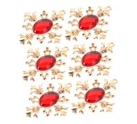 Anneome 6 Pièces Baroque Alloy Cross Charms With Rhinestones DIY Crown Jewelry Pendants For Bracelets Necklaces Earrings Creative Accessories For Handmade Jewelry