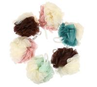 Anneome 6 Pièces Bath Poufs Gradients Mesh Bubble Maker Skin Scrubber Shower Accessories Comfortable Spa Balls For Men And Women