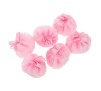 Anneome 6 Pièces Beauty Puff Pad Set Soft Fluffy Powder Applicators With Bow Handle For Face And Body Makeup Blending Foundation And Blush Application