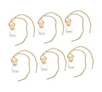 Anneome 6 pièces Bouteilles de Parfum Suspendues pour Voiture de Flacons Transparent pour Décoration Automobile et Purification de Air