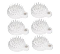 Anneome 6 Pièces Brosse de Massage pour Chevelu Blanche Brosse Shampooing Exfoliante Ergonomique Nettoyage Précis et Relaxation Complète pour Types de Cheveux