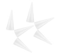 Anneome 6 Pièces cône en mousse forme cône mousser polystyrène trousse enfant artisanat blanche