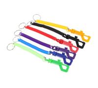 Anneome 6 pièces Lot de Porte-clés Spirale Extensible avec Lanière Ressort Multicolore pour Clés Sacs et Activités Extérieures Résistant et Rétractable Maintien Sécurisé