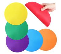 Anneome 6 pièces Marqueurs de Sol Ronds Antidérapants Couleurs Éclatantes pour Entraînement Sportif et Coordination Disques Plat Polyvalents pour Gym Football Danse et Activités