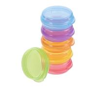 Anneome 6 Pièces Pilulier Portable Mini Rond Compartiments Étanches pour Stockage de Compléments Organiseur de Pilules Compact et Léger pour Voyage Quotidien Poche