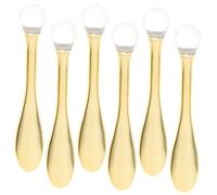 Anneome 6 Pièces Set de Spatules Dorées pour Crème Visage et Massage Yeux Cuillères pour Masque Facial Soin Salon Sticks Multifonctions pour Application Précise et Circulation Sanguine