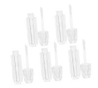 Anneome 6 pièces Transparent Lip Gloss Tubes Diamond Shape Empty Lip Balm Containers For DIY Lipstick Portable Gloss Holders For Refillable And Creative Design