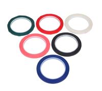Anneome 6 rouleaux Rubans Adhésifs Disolation Pet Haute Température Colorés pour Marquage Division de Surface Résistant à Leau Lhuile Adhésif Fort pour Tableau Blanc et Usage Bureau