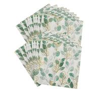 Anneome 60 Feuilles De Serviettes Imprimées Vertes Serviettes De Fête D'Anniversaire À Thème Pour Enfants En Papier À Motifs De Thé