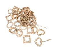 Anneome 60 Pièces Lot de Cadres Photo Forme de Cœur Carrés et Ovales pour DIY Ornements Décoratifs Faits Main pour Projets Créatifs Mariage et Saint-valentin