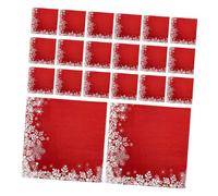 Anneome 60 Pièces Serviettes Jetables Papier Rouge Flocon pour de Noël et An Décoration de Table Noël Hiver