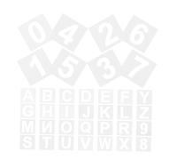 Anneome 72 Pièces Lot de Pochoirs Réutilisables Plastique Lettres et Chiffres pour Peinture Spray Alignement Facile pour Projets DIY et Scrapbooking