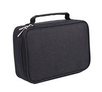 Anneome 72trous Trousse à Crayons Toile Carrée Compartiments Capacité pour Dessin Coloriage Fournitures Art Noir