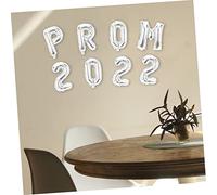 Anneome 8 Pièces Ballons Aluminium Argenté Décoration pour Fête de Remise de Diplômes Kit de Ballons Lettres et Chiffres pour et Salle de Classe Graduation
