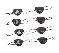 Anneome 8 Pièces Cache Œil de Pirate Halloween et Confortable Motifs Variés pour Costumes Cosplay Adultes et Accessoire Fête à Thème