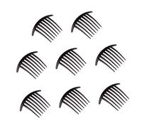 Anneome 8 pièces Peigne à Cheveux Plastique Noir Design Incurvé Confortable Accessoires Coiffure Pratiques et Portables pour Coiffures Variées