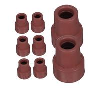 Anneome 8 Pièces Pole de randonnée antidérapant bâtons de Trekking Pieds en Caoutchouc Accessoires de de randonnée Protecteur de Pointes de bâtons de Marche Brun
