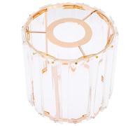 Anneome Abat-Jour en Verre Transparent pour Lampe Culot E27 Grand Cylindre Doré 12 CM de Hauteur Verre 6 MM Épaisseur Abat-Jour Suspendu Polyvalent pour Plafonnier et Lampe de Maison