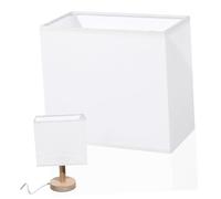 Anneome Abat-jour Rectangulaire Tissu Beige Abat-jour Pratique et Facile Entretien pour Lampe de Table et Suspension Illumination Douce et Chaleureuse pour Salon et Chambre