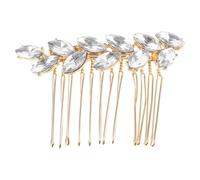 Anneome Accessoire Mariage Peigne à Cheveux Doré avec Épingle Latérale pour Mariée Clip Coiffure Élégant et Maintien Sécurisé pour Cérémonie et Fête