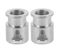 Anneome Accessoires de Rôtisserie pour Barbecue en Fer Chromé Argenté, Lot de 2 Set de Set de Pièces Butée Anti-Glisse, Vis M6, Facile à Nettoyer, pour Brochettes et Viande