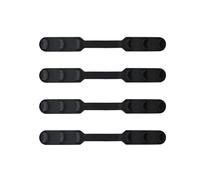 Anneome Accessoires pour Masques en Silicone Noir, Boucle de Bande Élastique Réglable à 3 Positions, Lot de 4 Pièces Pratiques pour Hommes et Femmes