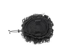 Anneome Afro Puff Drawstring Messy Bun Cheveux Synthétiques Bouclés Courts Extension Postiche Naturel avec Fermeture Ajustable Chignon Afro Puff Ponytail Noir