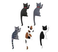 Anneome Aimants de cuisine 5pcs crochets magnétiques en PVC pour accrocher petits objets sur réfrigérateur et bureau