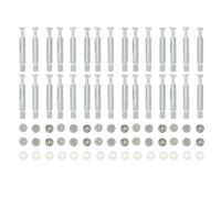 Anneome Assortiment de 30 Connecteurs à Came Excentrique en Fer Écrous Pré-Insérés et Chevilles Métalliques pour Fixation Latérale de Meubles Assemblage Stable D’Armoires et Tiroirs