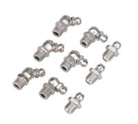 Anneome Assortiment De 45 Graisseurs En Acier M8x1 Comprenant Raccord Droit, Coudé à 45° Et Coudé à 90°, Kit Complet Pour Graissage Mécanique Industriel Et Entretien Précis