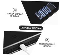 Anneome Balance Numérique Corps et Poids avec Connexion Échelle de Salle de Bain Compacte Verre Trempé Pèse-personne Précis et Fiable pour Santé USB Rechargeable Modèle Noir