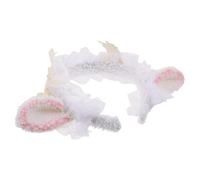 Anneome Bandeau en Dentelle Lolita avec Oreilles D’agneau Bandeau Cheveux Mignon pour Cosplay et Accessoires Vestimentaires Léger et Confortable Soirées et Carnaval