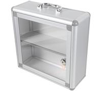 Anneome Boîte à Remède Murale Verrouillable en Métal Robuste Petite Taille Conteneur de Rangement Sécurisé pour Trousse à Remède Boîte de Verrouillage Pratique pour Domicile Bureau et