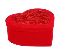 Anneome Boîte de Cœur Rouge Moyen 23X21X9 CM pour Chocolats et Friandises Saint-Valentin Coffret Présent en Carton Couvercle Emballage Romantique Mariage et Fête
