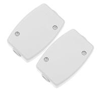 Anneome Boîte de Jonction Extérieure Étanche Résistante aux Chocs en Plastique Blanc 2pcs pour Câbles et Fils en Génie Électronique et Boîtiers D'instruments