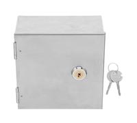 Anneome Boîte de prise électrique étanche - contre le vol - Plaque de montage pour prise de courant - Couvercle pour câble d'alimentation - Acier inoxydable argenté