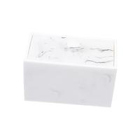 Anneome Boîte de Rangement Marbre pour Coton et Cure Dents avec Couvercle Conteneur Portable pour Bureau et Maison