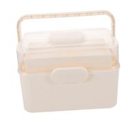 Anneome Boîte de Rangement Médicale avec Poignée Grand Organisateur Transparent pour Cosmétiques Outils de Beauté et Boîte et Portable pour Voyage