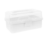 Anneome Boîte De Rangement Portable Avec Poignée Pour Outils, Fournitures Et Accessoires D'art, Mallette À Outils En Plastique À 2 Couches, Organisateur Multifonctionnel De Bricolage