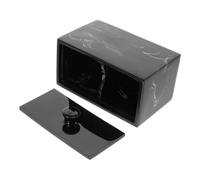 Anneome Boîte de Rangement pour Coton et Accessoires Cosmétiques Petit Récipient avec Couvercle Portable Odeur pour Bureau et Maison