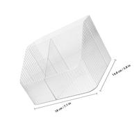 Anneome Boîte de Rangement Transparente à Compartiments Multiples pour Bureau et Maison Organisateur de Table pour Télécommande Cosmétiques et Accessoires Rangement Pratique et Organisé