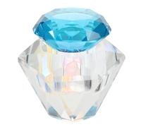 Anneome Bol en Verre Cristal Octogonal avec Couvercle Capacité 1 Bol Couleur Bleu Lac Contenant pour Vernis Liquide et Poudre Acrylique pour Nail Art et Manucure DIY