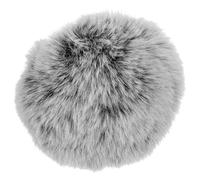 Anneome Bonnette Réutilisable pour Microphone en Fourrure Artificielle Anti-vent Noire, Bloque la Salive pour Enregistrements Extérieurs et Asmr