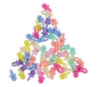 Anneome Breloques Tétines Miniatures Multicolores 50 Pièces en Résine pour DIY Barrettes à Cheveux et Décoration Coque Téléphone Fête Prénatale Loisirs Créatifs Couleur Aléatoire