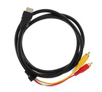 Anneome Câble de Conversion Vidéo ABS Noir pour TV Hdtv Dvd | Connecteurs Plaqués Or Résistants la Corrosion, sans Pilote, Image Stable, Compatible Projecteurs et Anciens Écrans