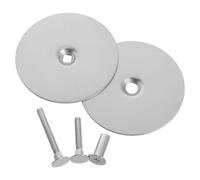 Anneome Cache-trou Métallique pour Porte 67 Mm en Acier Inoxydable, Lot de 2 Plaques de Recouvrement Rondes pour Serrure, Finition Argentée, Réparation Trous de Porte, Protection Sécurité