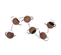 Anneome Chaîne de Pluie Décorative Forme Théière pour Gouttières Extérieures, Acier Résistant Couleur Rouille, 1,5 Mètre, Système Drainage Villa et Jardin, pour Toiture et Balcon