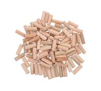 Anneome Chevilles En Bois Rondes 10 x 30 Mm, Lot De 100 Pièces, Tiges Rainures Diagonales, Accessoires Pour Bricolage Et Assemblage De Meubles, Bouchons Naturels Robustes Pour Loisirs Créatifs
